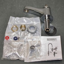 Chicago Faucets Bathroom Sink Faucet 700-E70HOTABCP, Single Hole Deck Mount