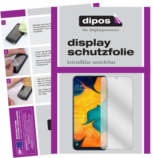 6X Schutzfolie FüR Samsung Galaxy A30 Klar Displayschutzfolie Display Schutz-image