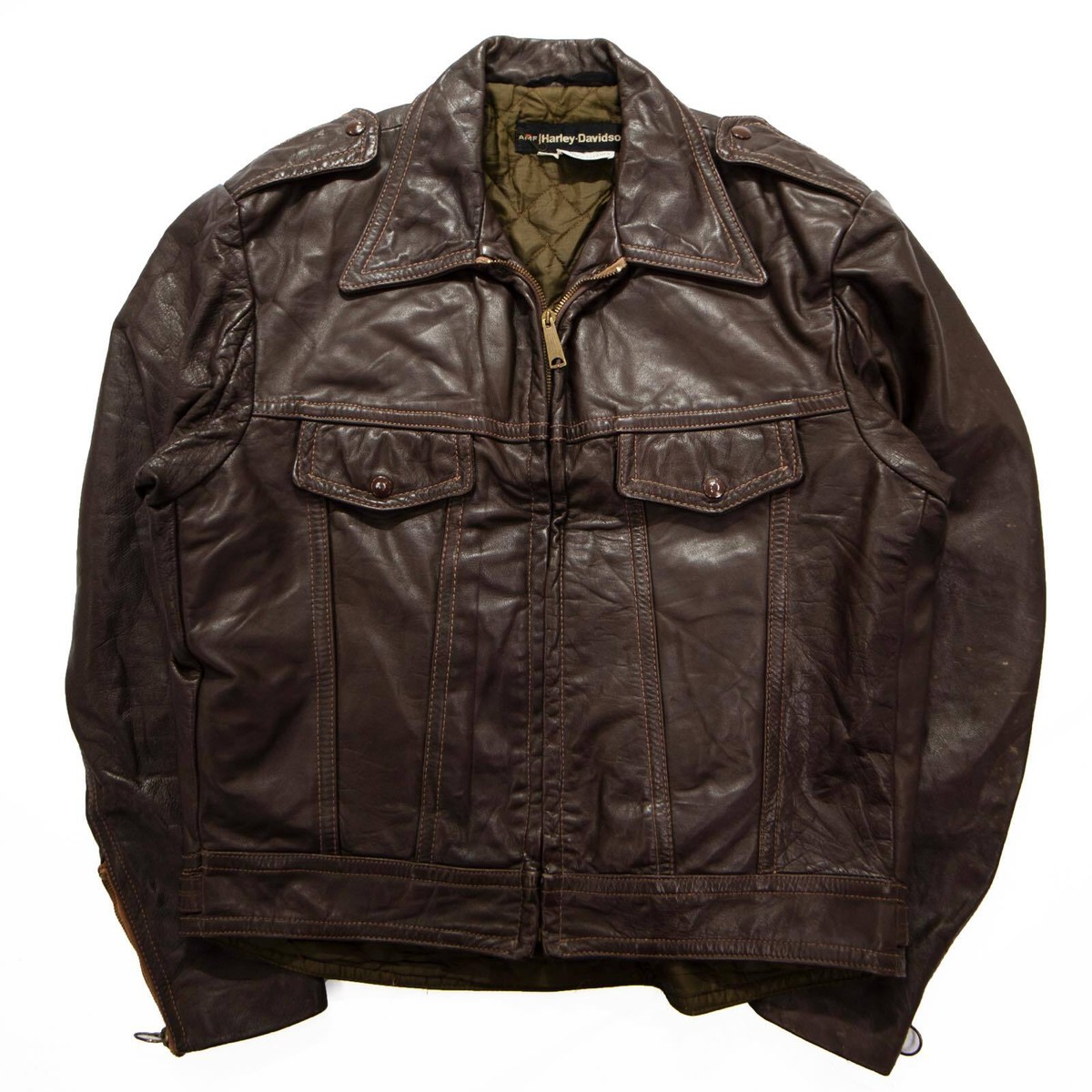 ジャケット・アウター 70's Vintage AMF Harley Davidson Jacket 70's AMF HARLEY DAVIDSON Leather Jacket Motorcycle Vintage