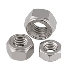 Hex Lock Nuts A2 Stainless Steel Metal Insert Self-Locking Nuts M3-M20  GB6184