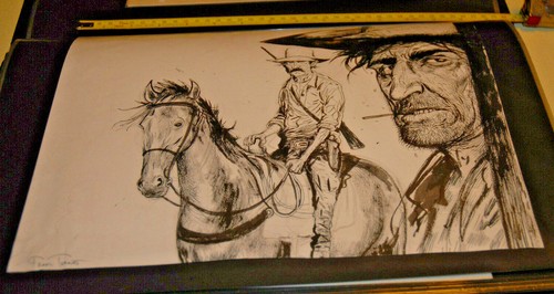 Frank Teran Gaucho Pampas Cowboy Original Comic Book Art Sketch Lot
