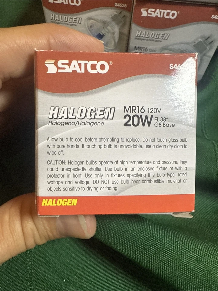 4 Satco S4626 MR16/FL/120V 20W MR16 Flood 38 Lensed Reflector Bi-Pin 2-Pin G8 - Image 3 of 3