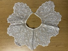Vintage Detachable Embroidered Lace Collar Cotton Cottagecore M/L