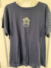 NEW Life Is Good Women's XXL Crusher T-Shirt Short Sleeves Blue Dog Gone