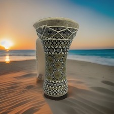 Darbuka / Doumbek Drum from Alexandria, Egypt with Hand-Inlaid Mother of Pearl
