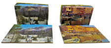 Vintage TUCO Miniature Jigsaw Puzzle Ski Trails Toulon Harbor Complete USA