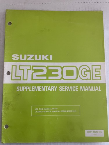 Suzuki 1985 LT230GE Supplementary Service Information Manual 99501-42010-01E - Bild 1 von 3