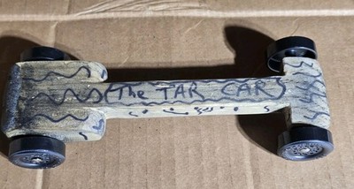 Vintage Cub Scouts Pinewood Derby Car The Tar Car 5oz 7'' Lg Custom Built Unique