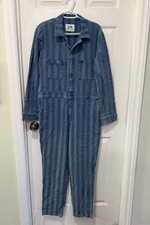 Lee Vintage Modern Union Alls Coveralls Light Stripe Denim Jumpsuit NWT L