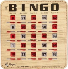 Regal Bingo Bulk Bingo Cards with Sliding Windows - Reusable Bingo 10 cards