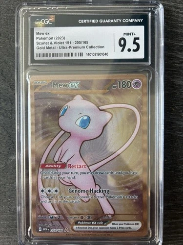 Gold Metal Mew EX 205/165 Scarlet & Violet 151 UPC Promo CGC 9.5