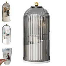 Concealed Toothbrush Holder, Rotating Bathroom Organizer Countertop, Toothbru...
