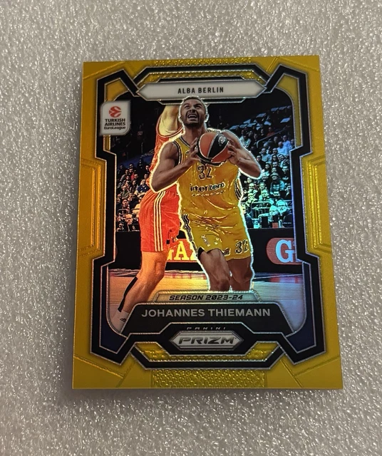 JOHANNES THIEMANN 2023-24 Panini Prizm Euroleague GOLD REFRACTOR #4/10