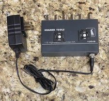 KRAMER TOOLS 1:5 High Resolution Video DA 105VB Distribution Amplifier w/Pwr Sup