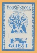 The House of Shock Horror Show 2016 Concert Tour GUEST Backstage Pass