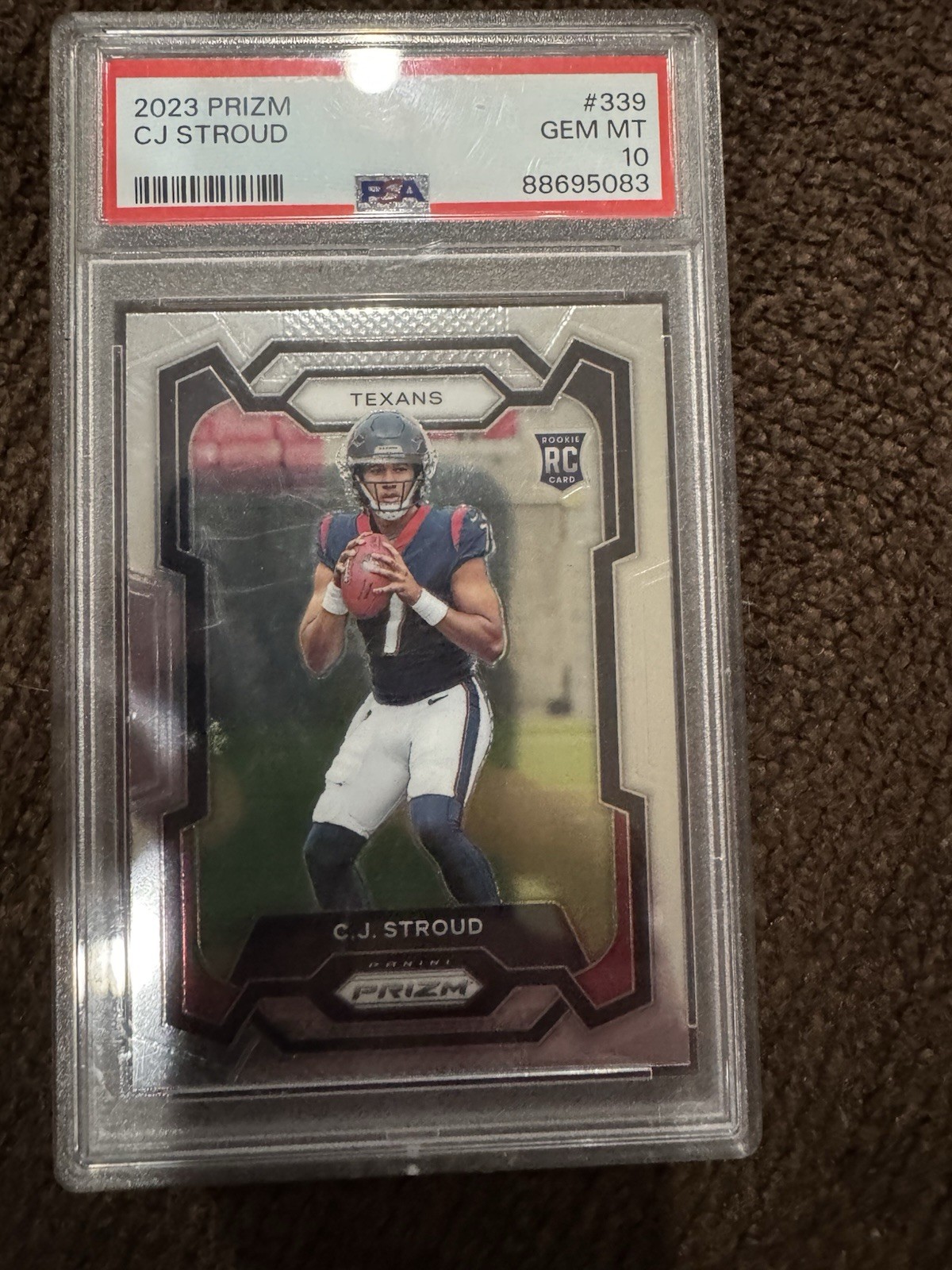 2023 Panini Prizm Rookie #339 CJ Stroud PSA 10 GEM MINT Houston Texans XV47