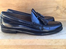 G.H. Bass Men s Weejun Larkin Heritage Tassel Loafers Sz 10 Black Leather