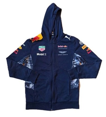 Puma Red Bull Racing Team Sweat Jacke Jacket blau navy hooded Formel 1 Sz. M