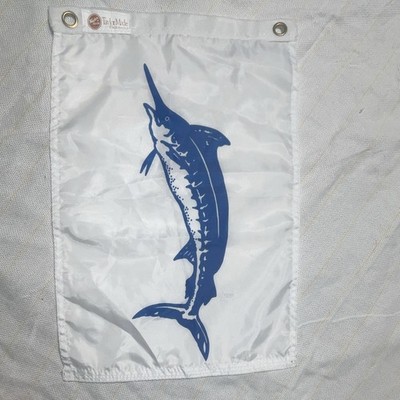 Blue Marlin Catch Flag 12x18 Inch Fishing Catch Flag Boat Accessory