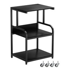 Printer Stand- Large 3 Tier Sofa Side Table with Wheels- Industrial Printer S...