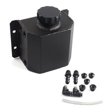 1L Universal Aluminum Oil Catch Can Reservoir Tank with Drain Plug Breather