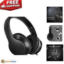 X6 Space Black Over-Ear Headphones with 40mm Driver - Perfect for Kids  Adults