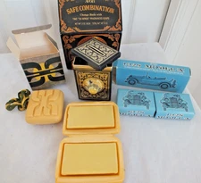 Avon lot of 3 soap NOS 1970s vintage TAI WINDS Model A Safe combo on a rope NIB