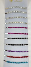 Long Curved Rhinestone Bobby Pins Hair Accessories Multi Color Set Of 11 Pins