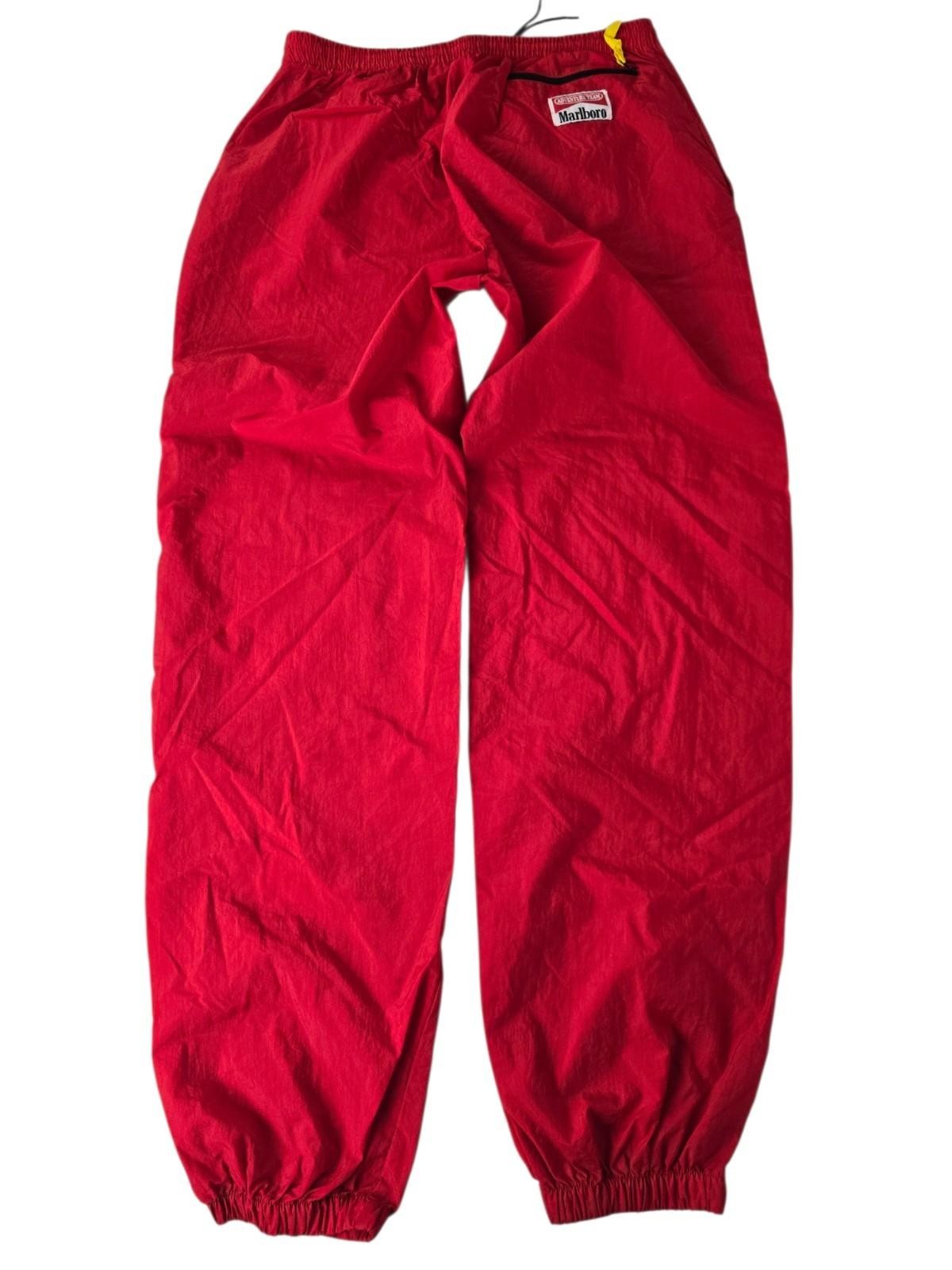 Vintage 90s Marlboro Adventure Team Red Track Pants Size Large Nylon Windbreaker image 2