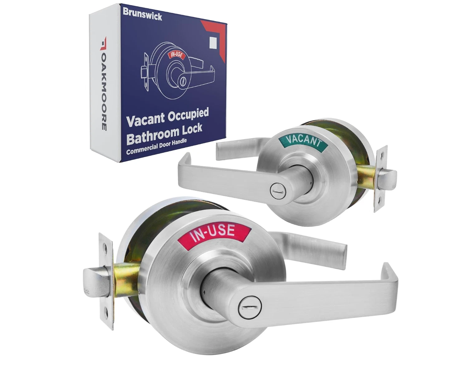 OAKMOORE Brunswick Bathroom Occupancy Indicator Door Lock Front View