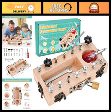 Montessori Screwdriver Board Set - Wooden Fine Motor Skills Toy for Ages 3-5, Se