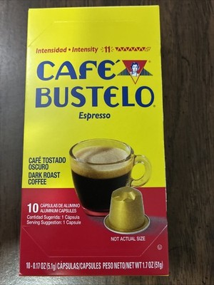 Cafe Bustelo Espresso for Nespresso Original 10 Pods  Capsules NIB Exp: 2027
