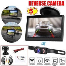 Auto Rückfahrkamera mit 5" LCD Monitor LKW Bus Funk Kabellos Rückseiten Kamera
