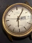 AB09 VTG MENS TIMEX AUTOMATIC DAY DATE WATCH PARTS REPAIR RESTORATION AS IS***