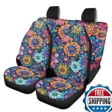 Joaifo Car Seat Covers Full Set For Women Floral Car Seat Cover Set Of 4 Pack Joaifo Car Seat Covers Full Set For Women Floral Car Seat Cover Set Of 4 Pack