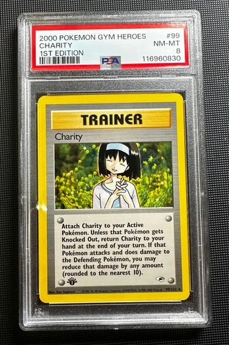 2000 Pokemon GYM HEROES 1st edition CHARITY 99/132 RARE PSA 8 NM-MT