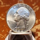 1964 D Washington Quarter BU Uncirculated Mint State 90% Silver 25c US Coin