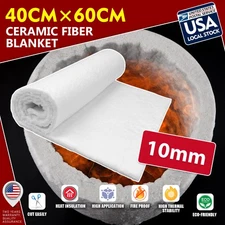 Ceramic Fiber Insulation Blanket, 2500F, Fireproof Insulation  10MM X 16"x 24”