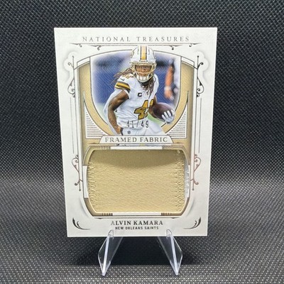 Panini 2025 National Treasures Framed Fabric Alvin Kamara Saints #FF-AKA /49