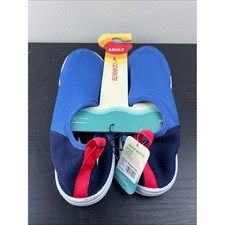 Speedo Men's Medium 9-10 Blue Navy Water Shoes Beach Booties Red Tabs NEW