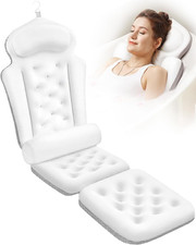Full Body Bath Pillow for Tub, Thick Bathtub Cushion Mat with Neck, Back
