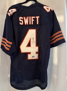 Deandre Swift Signed Custom Bears Jersey Duel Authenticity JSA & PIA COA