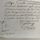 1811 Napoleonic legal document with notarization and two revenue stamps — photo 2
