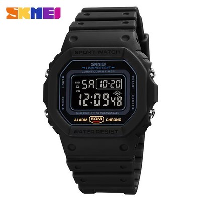 Skmei Digital Sportuhr Herren 5Bar Wasserdicht Stoßfest Chronograph