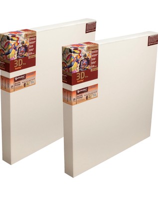 MASTERPIECE 3D 2.5'' Deep Carmel 10.3 oz Cotton Stretched Canva 18'' x 18'' 2pk