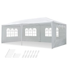 20'x10' Outdoor Party Wedding Tent 6 Sidewall Patio Pavilion Cater Event Canopy