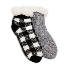 MukLuks Womens Short Cozy Cabin Socks One Size (6-10) 2 pair $28