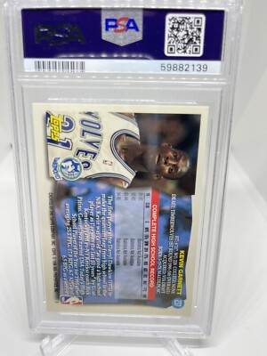 1995 Topps Basketball Kevin Garnett ROOKIE RC #237 PSA 9 MINT | eBay