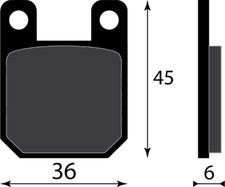 PASTIGLIE FRENO POSTERIORE BETA R-125 (PIT BIKE) / R125 MINIMOTARD 4T 125 2008