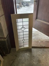 SG4857 antique textured glass with jewel Transom Window 12.25 x 27